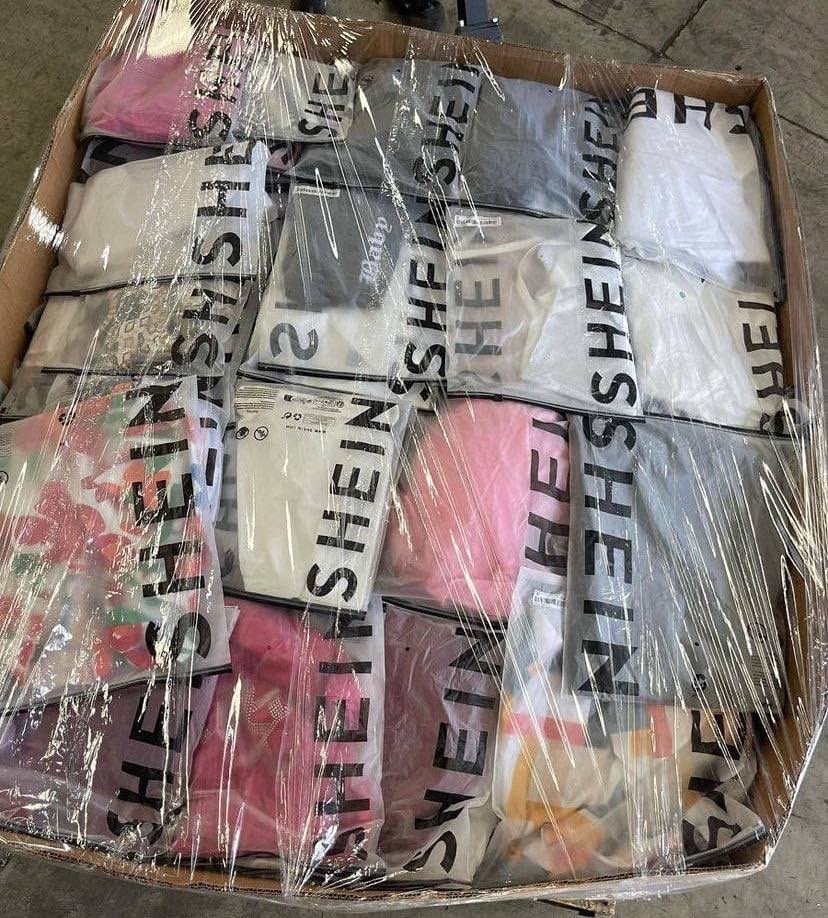 Authentic SHEIN liquidation pallet with 300 pieces of mixed clothing