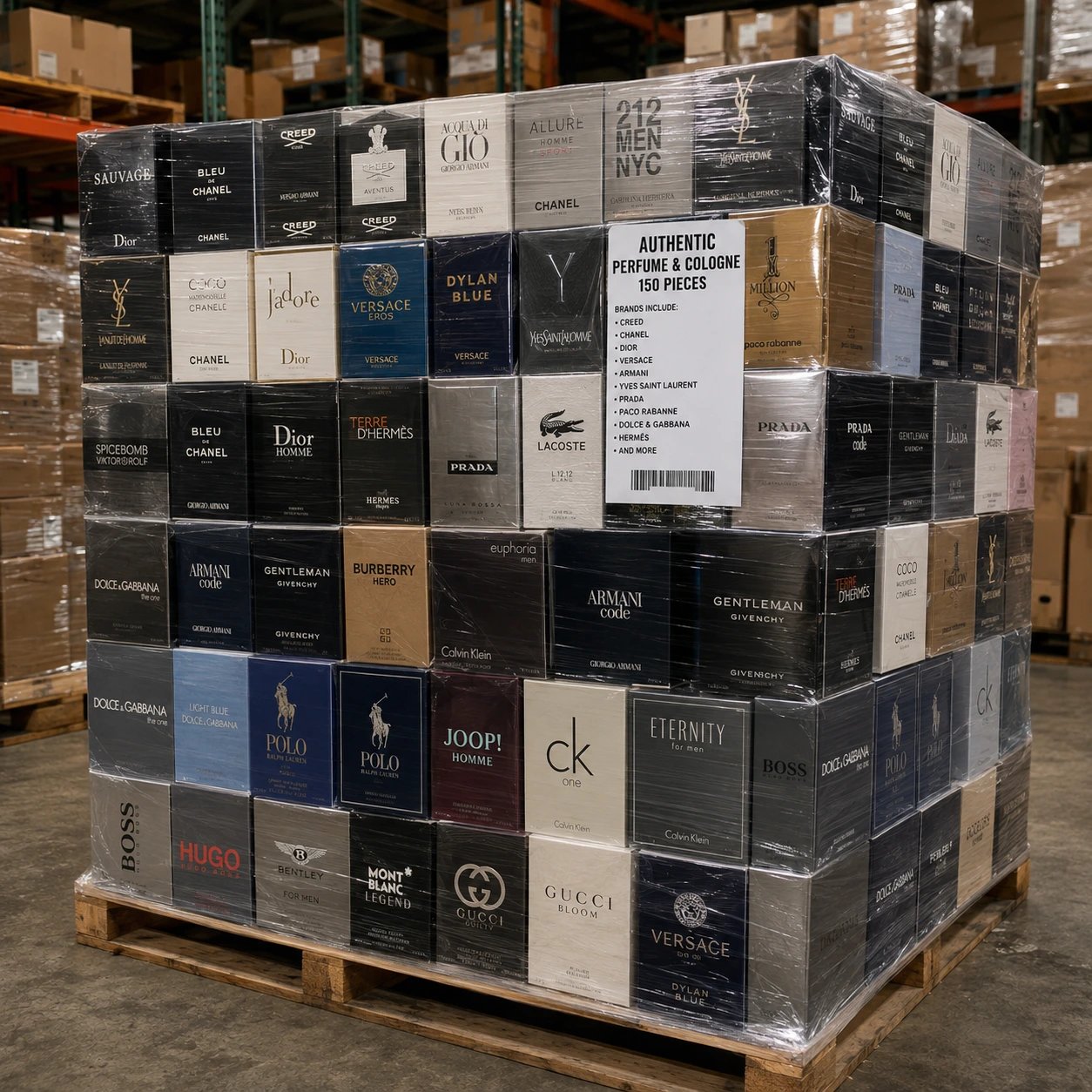 Authentic Perfume & Cologne Pallet (150 Pieces)