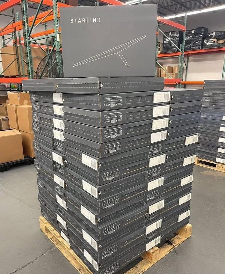Starlink kits for sale pallet with 12 satellite internet kits