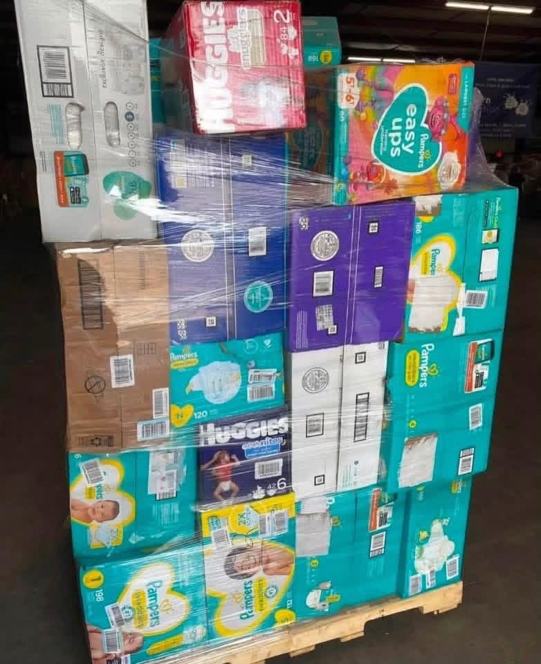 Wholesale Baby Diapers Pallet (150 Boxes & Packs)