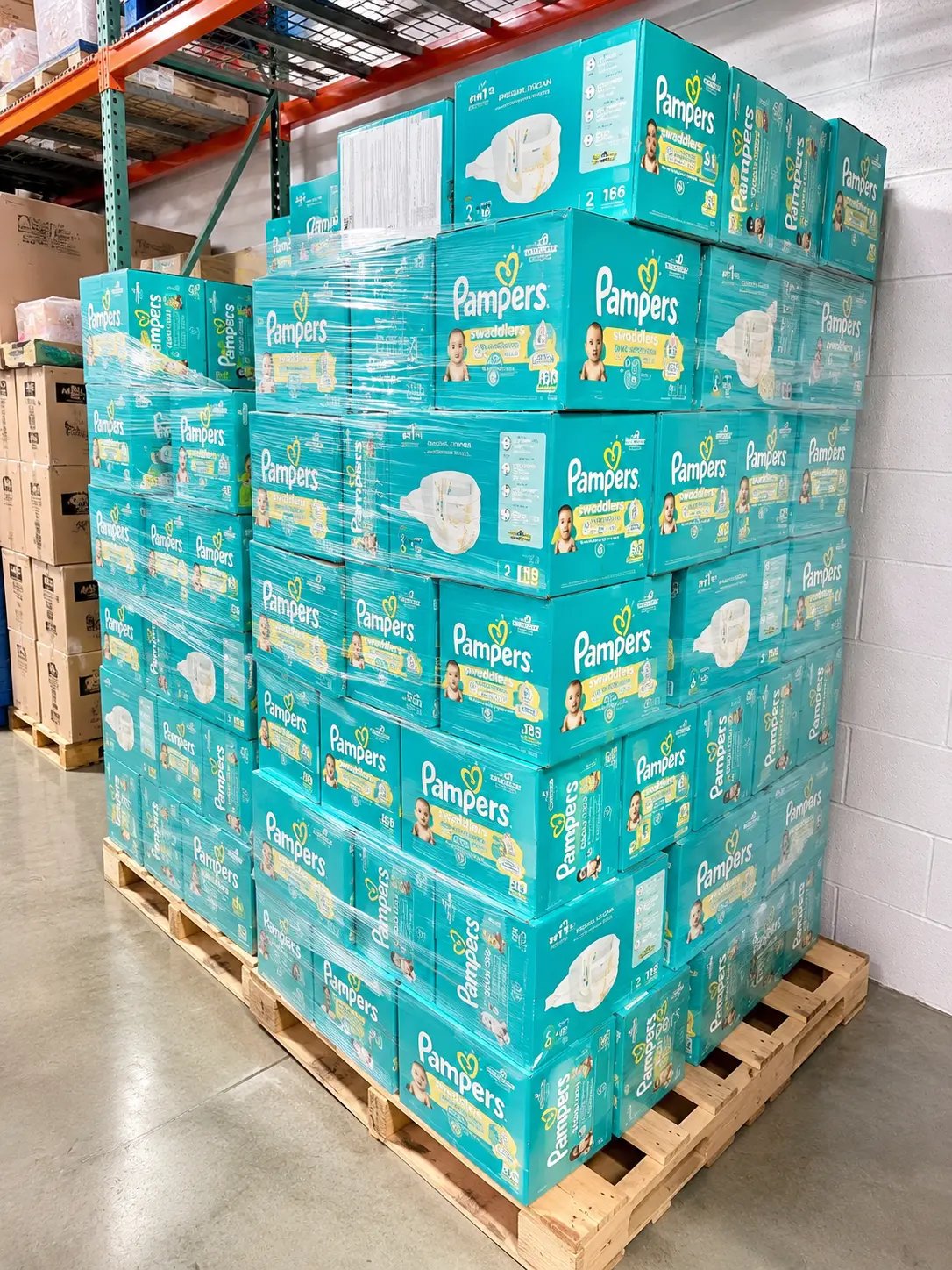 Wholesale Baby Diapers Pallet (500 Packs)