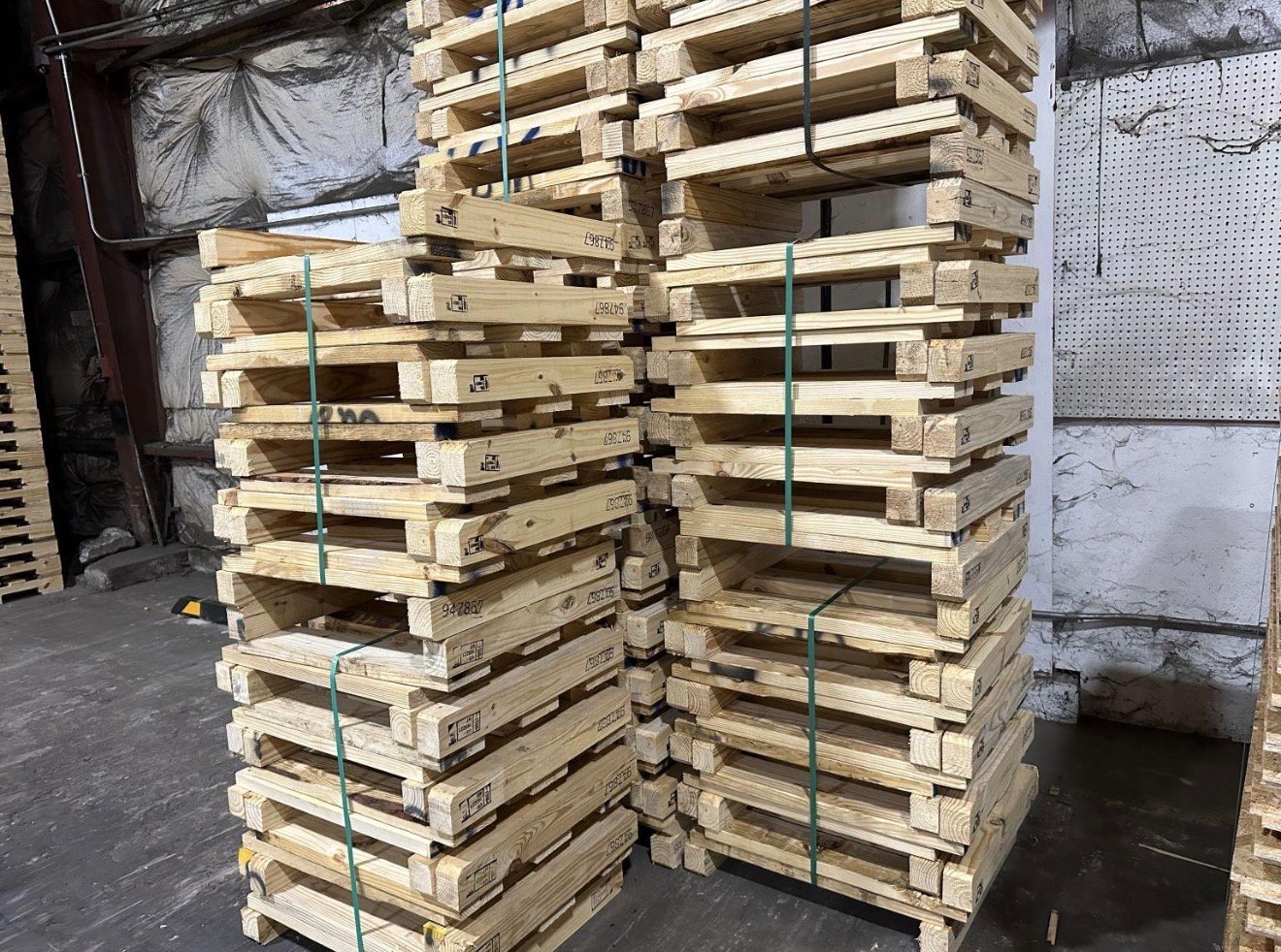 Heavy duty heat treated wooden pallets for ISPM 15 export use