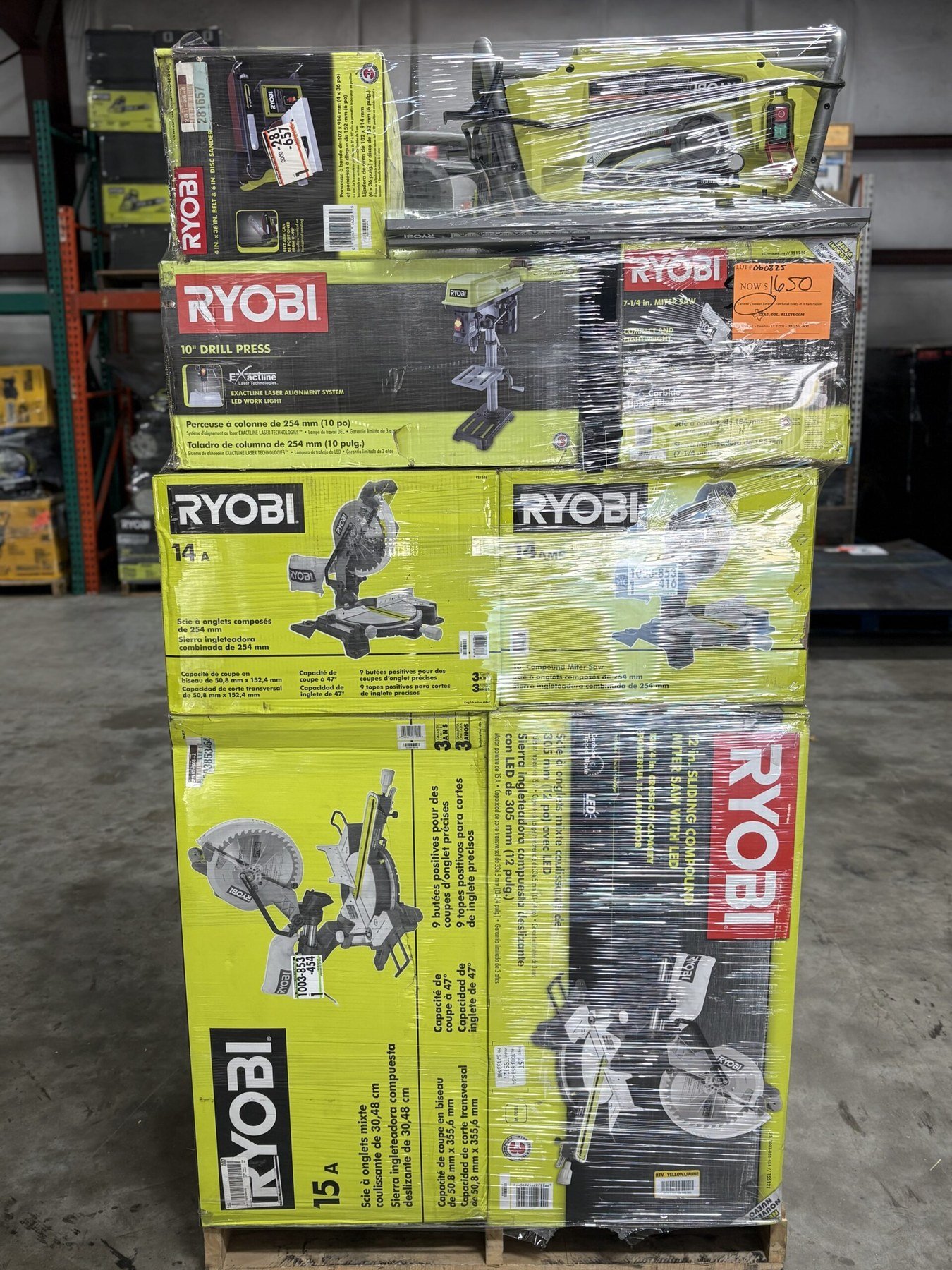 Wholesale Ryobi Tool Pallet (55–70+ Pieces)